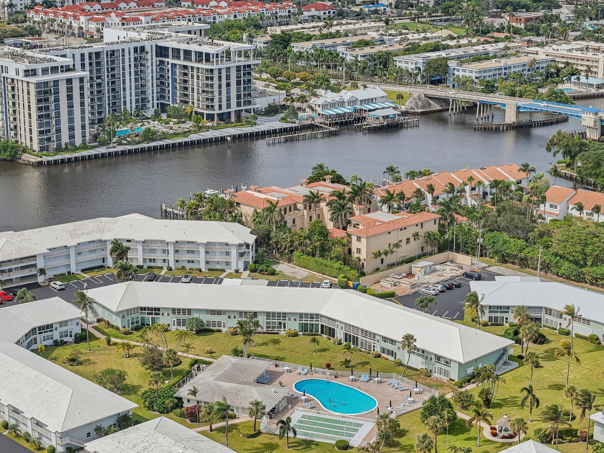 5540 North Ocean Boulevard, Unit 212 Ocean Ridge, FL 33435 - Photo 9 of 41 an aerial view of residential houses with outdoor space