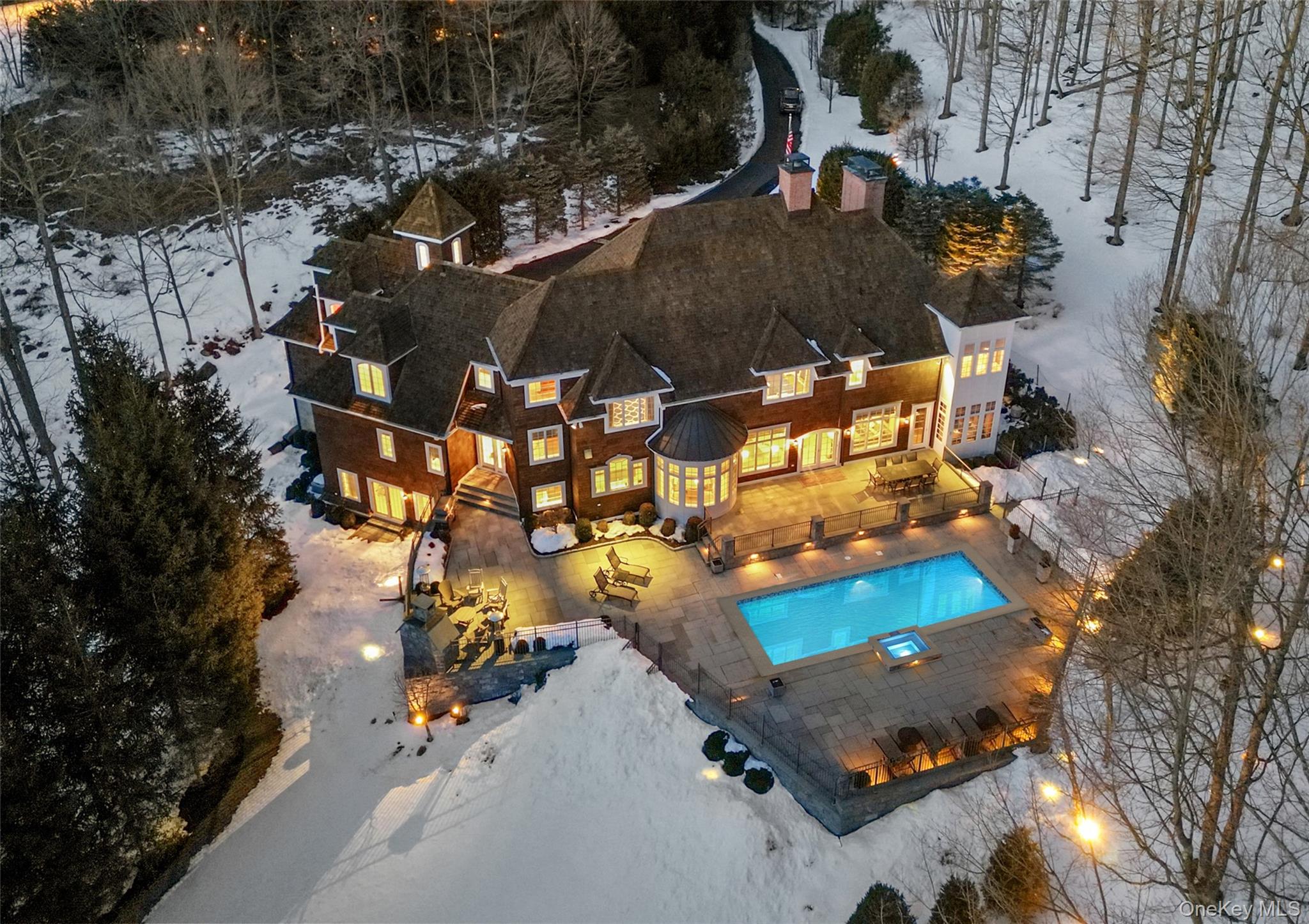 26 Hollow Ridge Road Bedford Corners, NY 10549 - Photo 2 of 39 an aerial view of a house with a yard and garden