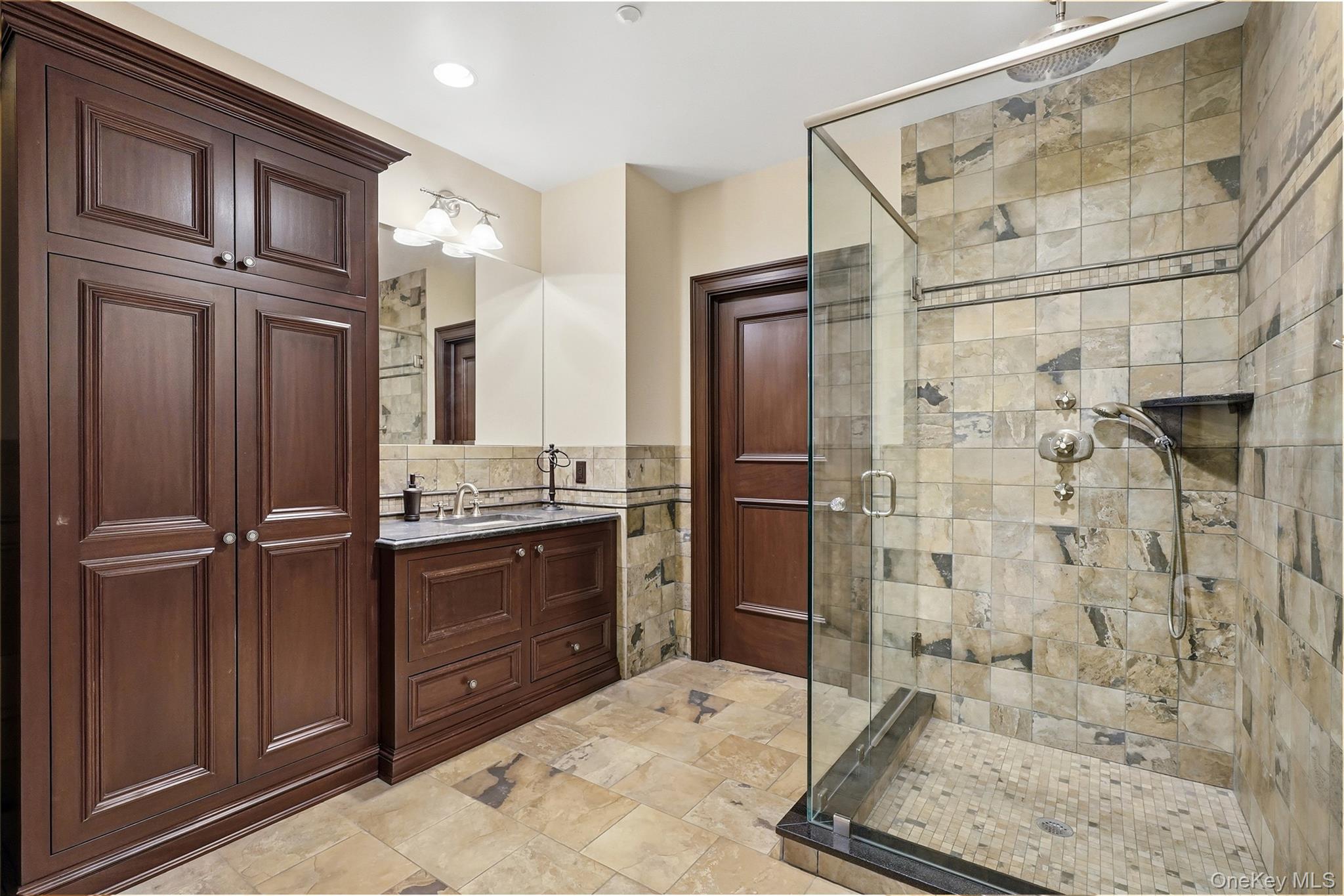 26 Hollow Ridge Road Bedford Corners, NY 10549 - Photo 35 of 39 a bathroom with a shower and a sink