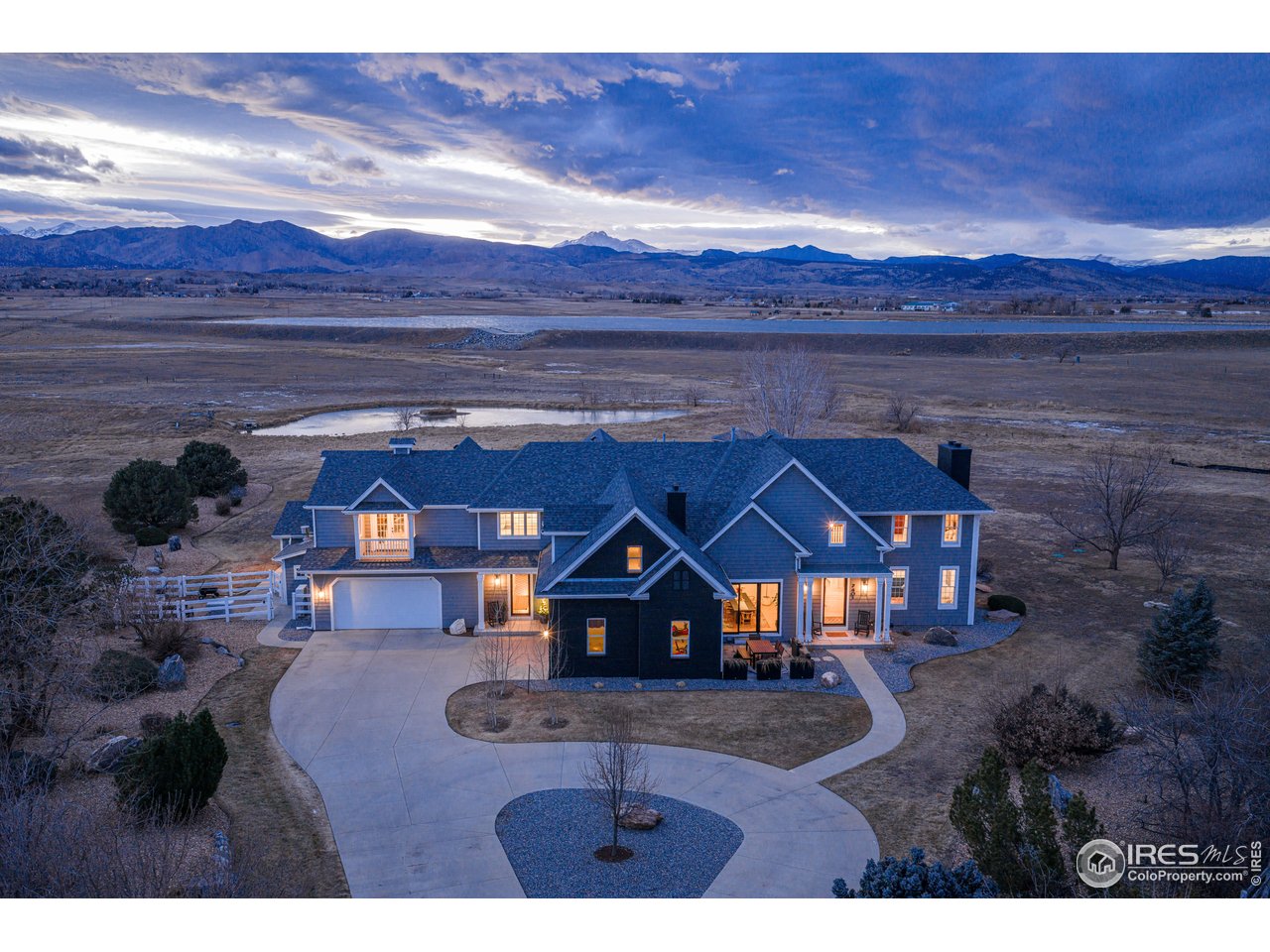 7401 Deerfield Road Longmont, CO 80503 - Photo 2 of 49 Circular drive leading to 2 separate oversized 2-car garages