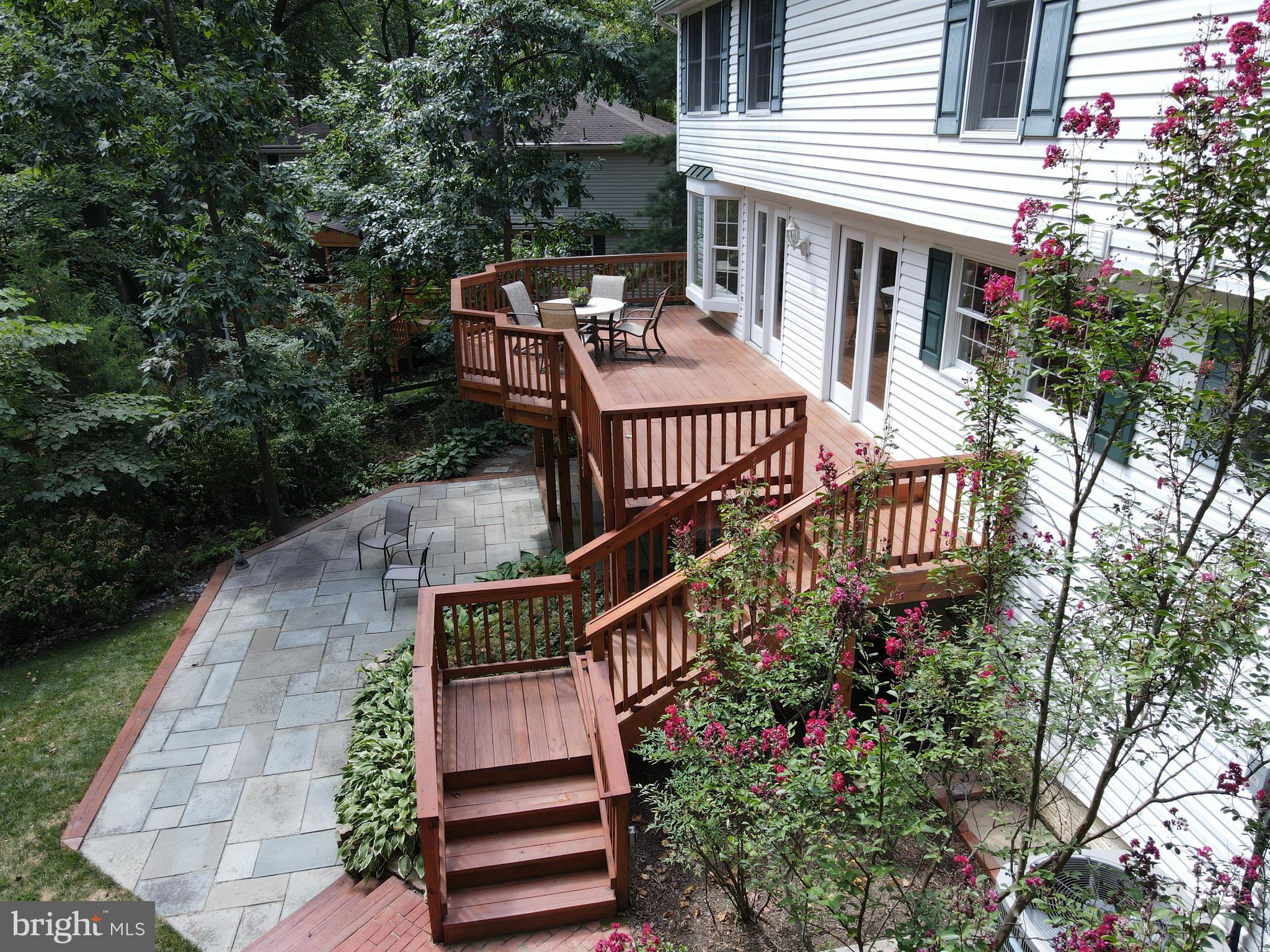 1395 Concord Point Lane Reston, VA 20194 - Photo 32 of 68 Wraparound flagstone patio with gorgeous landscape