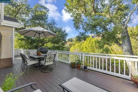 a view of deck with furniture and wooden deck
