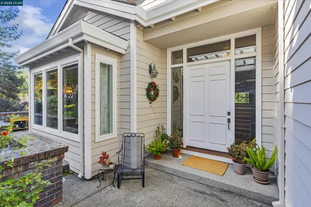 a view of a entryway door front of house