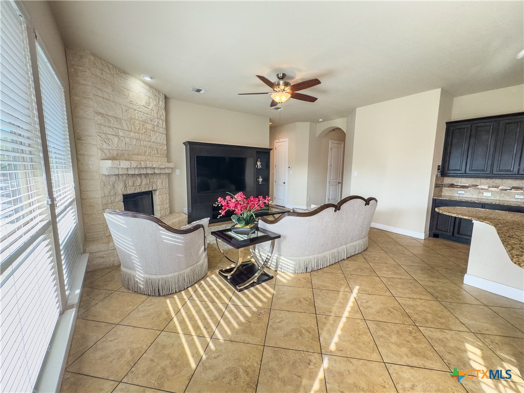 809 Alpino Cibolo, TX 78108 - Photo 13 of 29 a view of a dining room with furniture and a chandelier