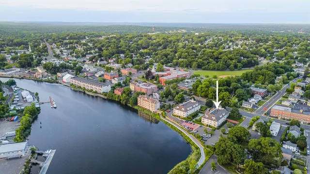 an aerial view of multiple house