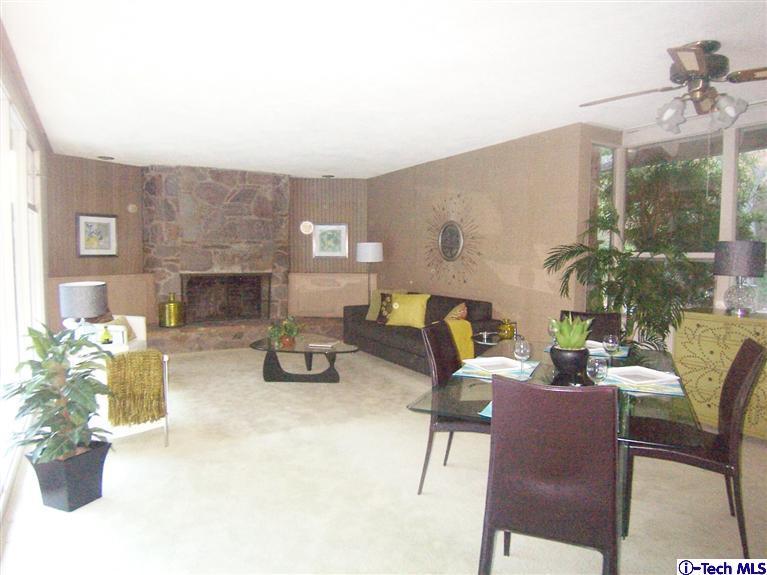 Undisclosed Address Pasadena, CA 91103 - Photo 4 of 33 a living room with furniture and a fireplace