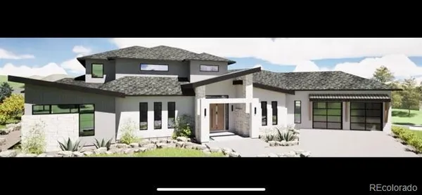 a view front of houses with glass windows