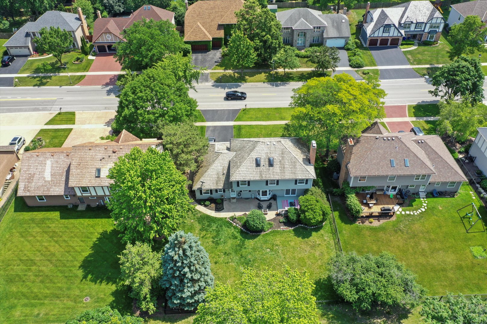 211 Danada Drive Wheaton, IL 60189 - Photo 46 of 51 an aerial view of a house with garden space and lake view