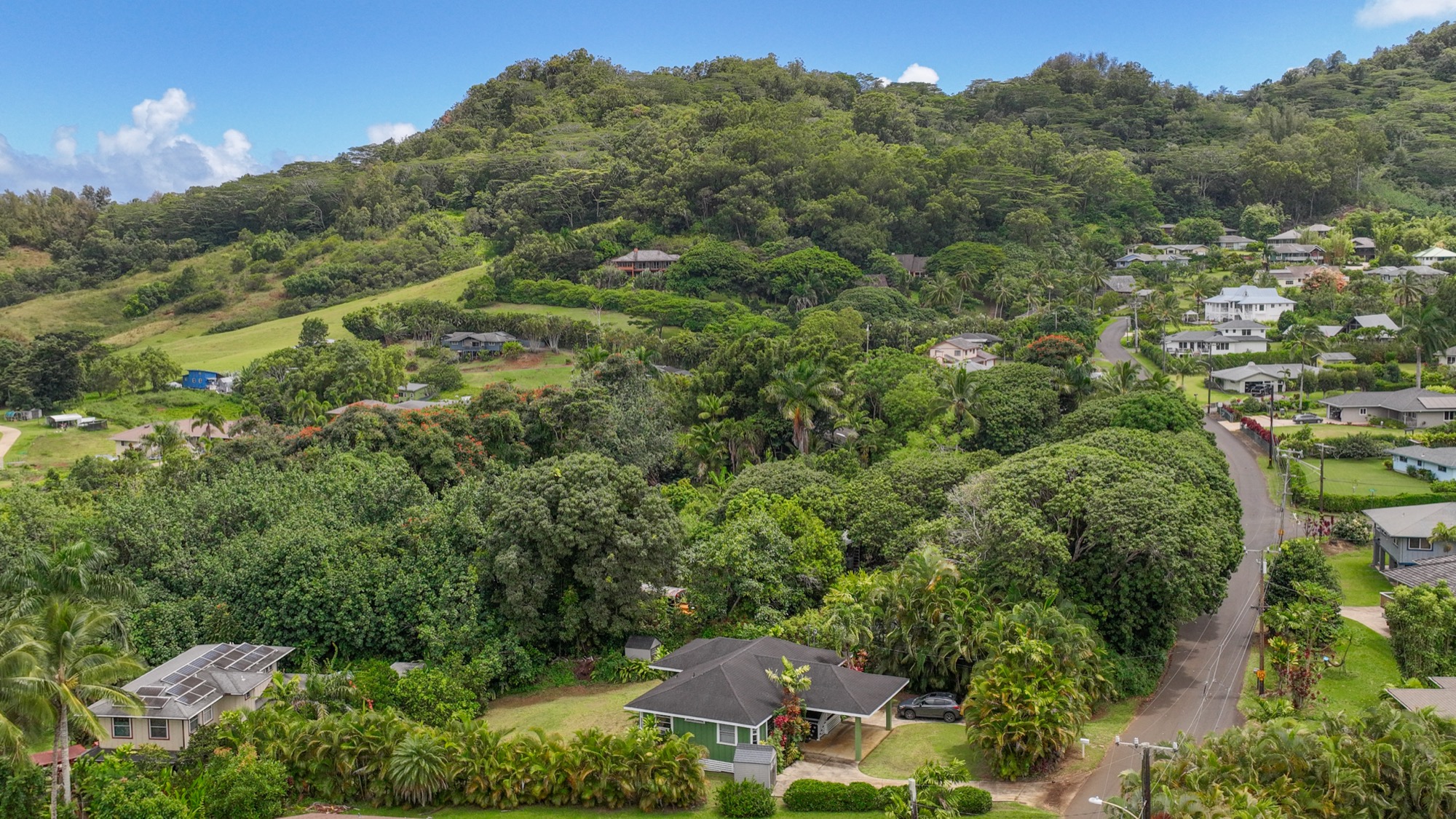 5974 Lokelani Road Kapaa, HI 96746 - Photo 17 of 24 an aerial view of a house with a street view