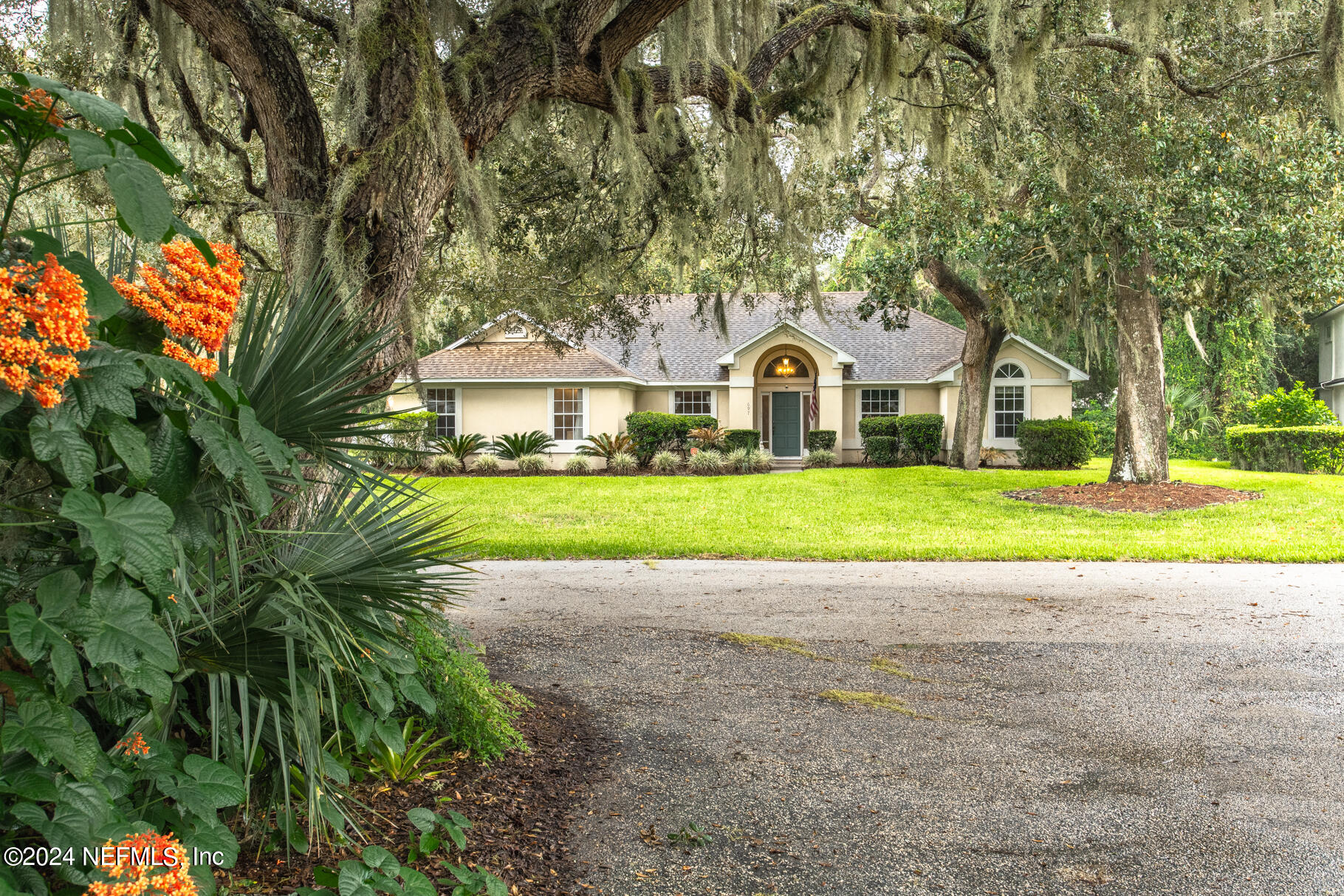 697 Standish Drive St. Augustine, FL 32086 - Photo 8 of 45 a view of a house with a big yard and large trees
