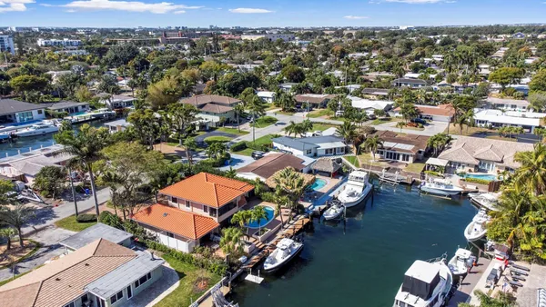 an aerial view of a city