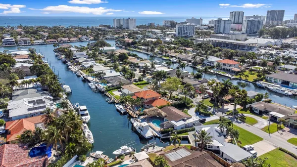 an aerial view of a city with lots of residential buildings