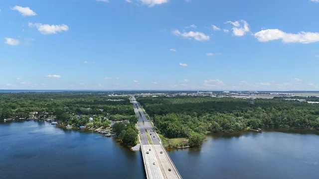 an aerial view of a city