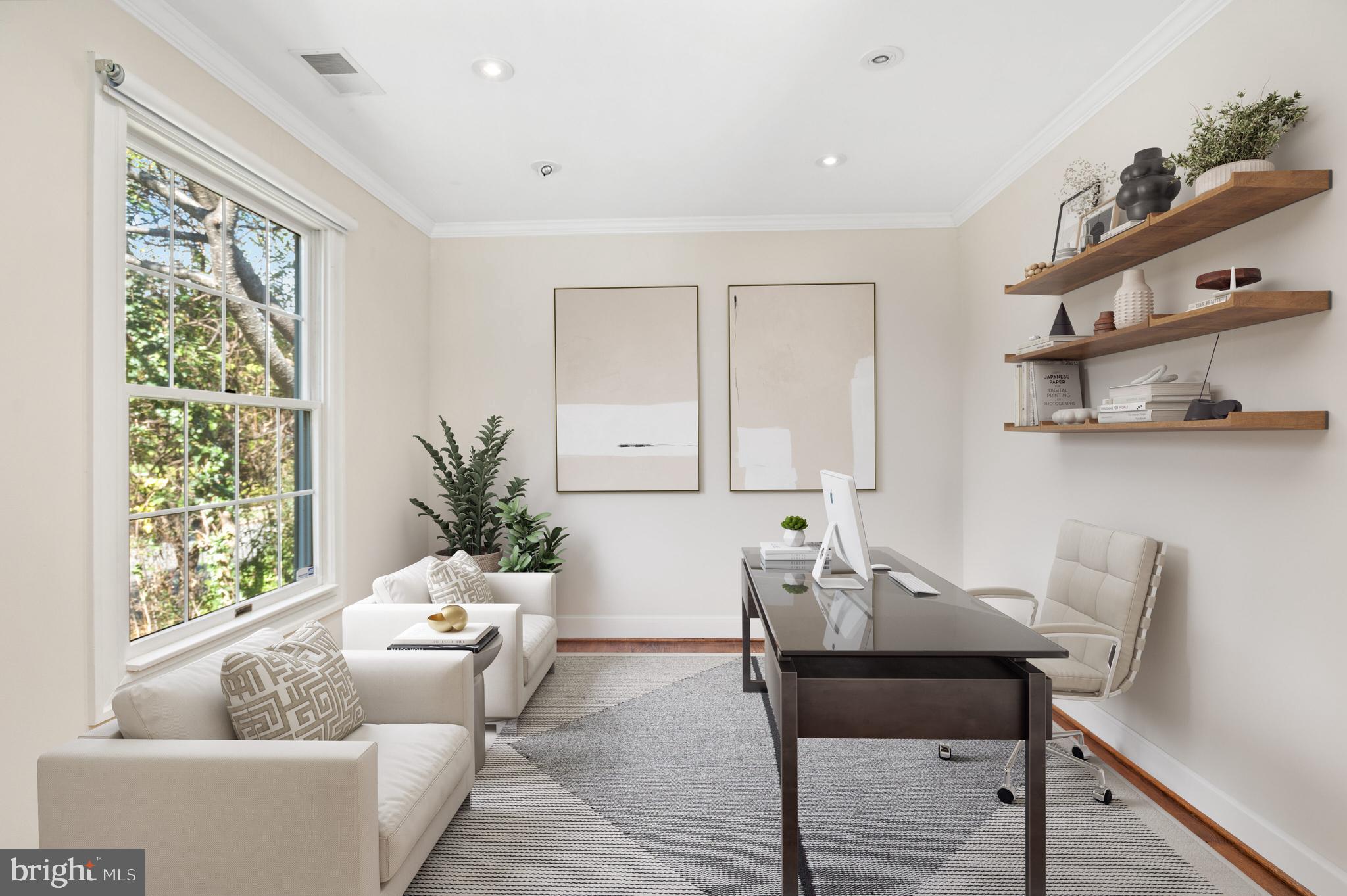 4849 Rodman Street Northwest Washington, DC 20016 - Photo 15 of 30 Virtually Staged Office/ Main Level Bedroom