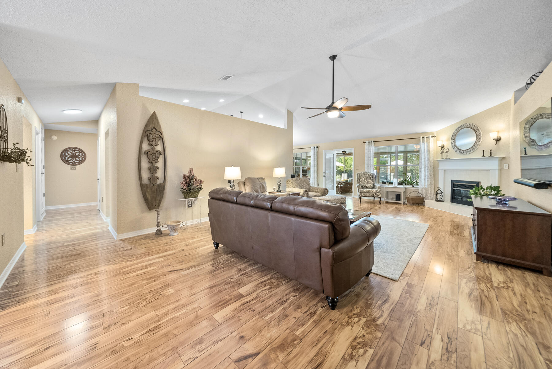 130 Shipwreck Road Santa Rosa Beach, FL 32459 - Photo 10 of 76 a living room with furniture and a large window