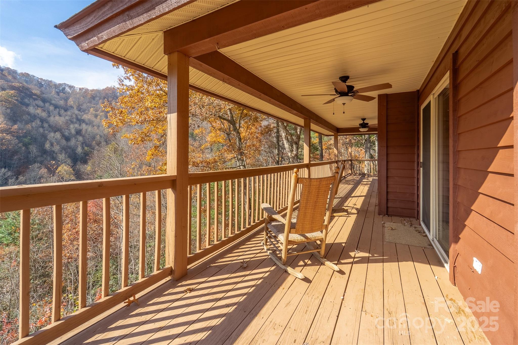 2311 Alarka Road Bryson City, NC 28713 - Photo 34 of 47 a view of balcony with wooden floor