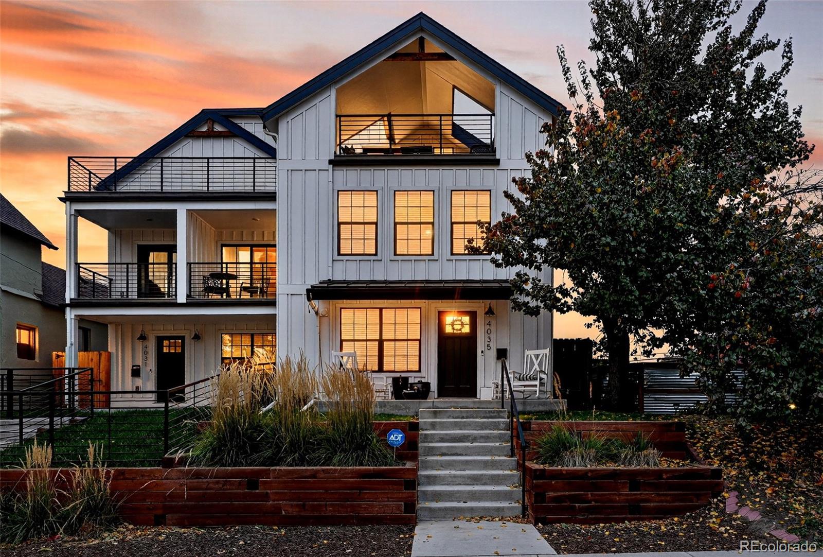 a front view of a house