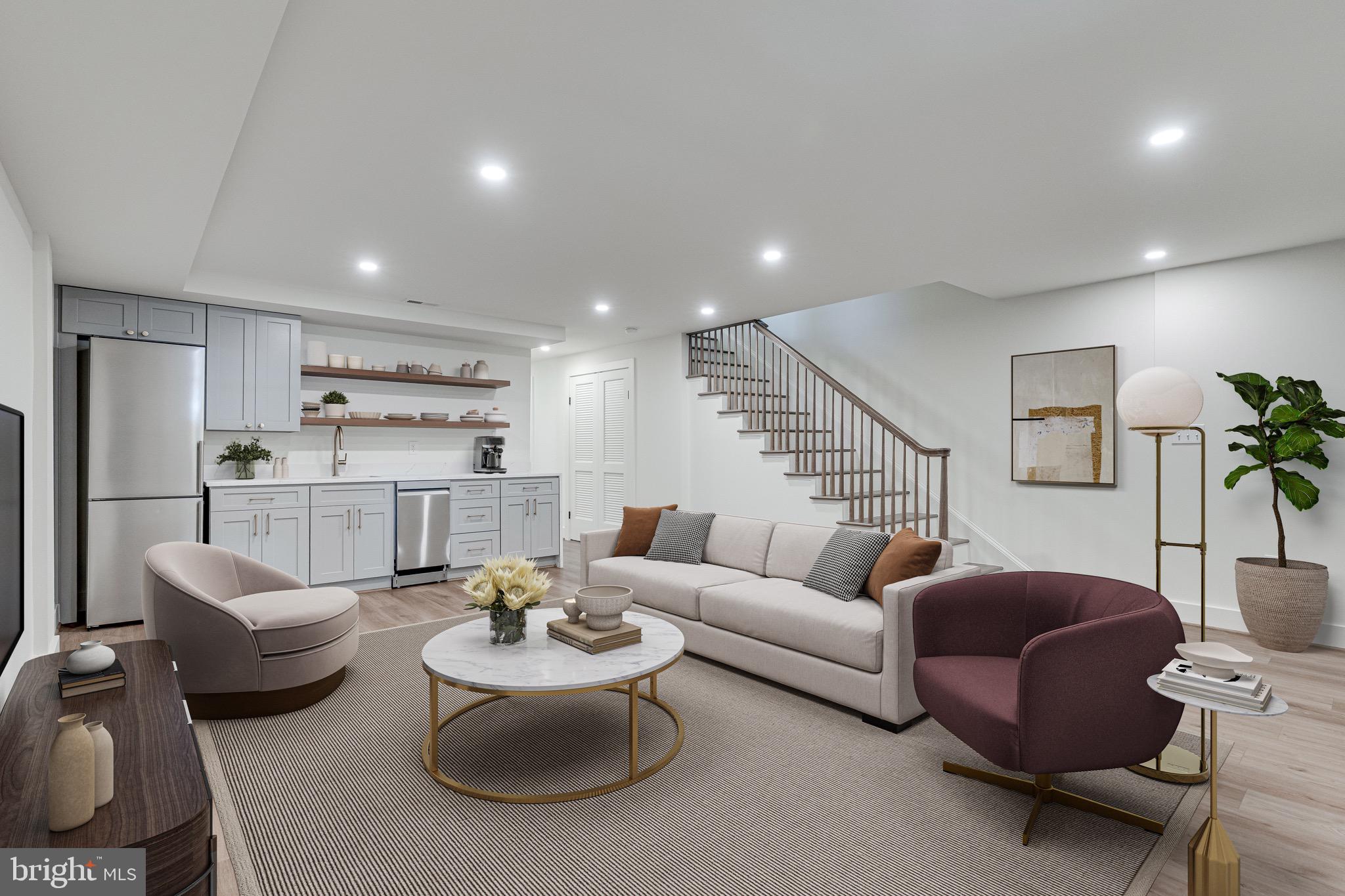 4820 5th Street Northwest Washington, DC 20011 - Photo 21 of 34 Basement/APT Living and Kitchen