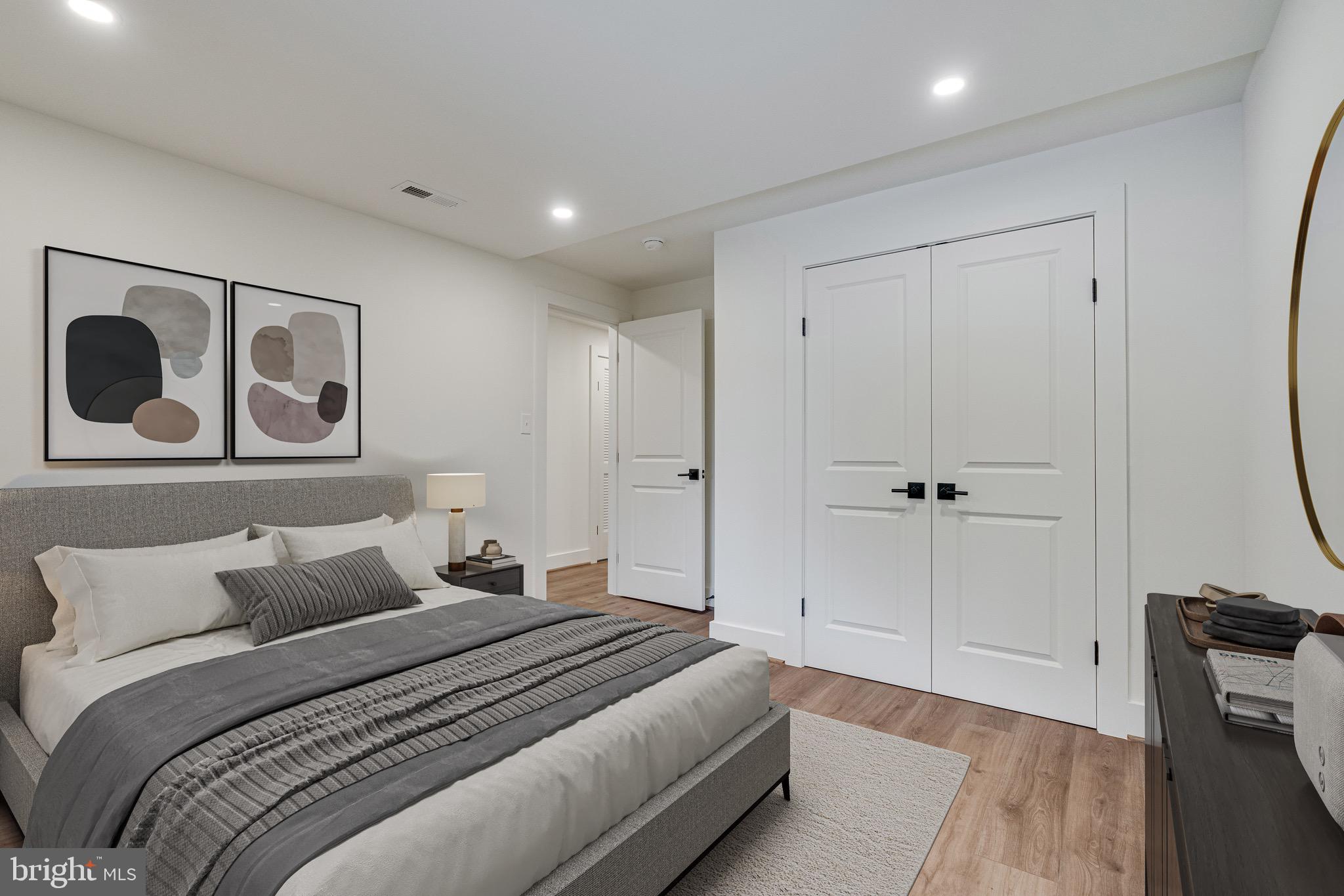 4820 5th Street Northwest Washington, DC 20011 - Photo 24 of 34 Basement/Apt Bedroom 4 Angle 2 Virtually Staged