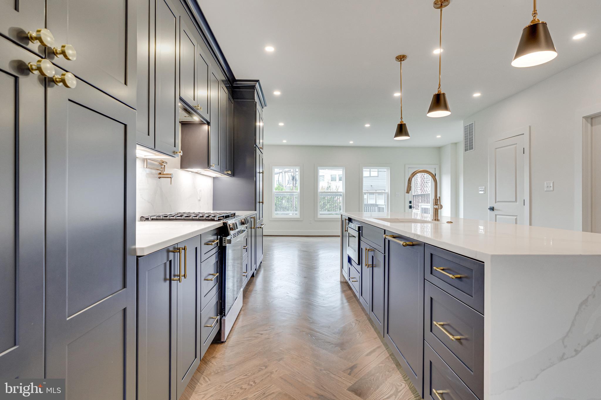 4820 5th Street Northwest Washington, DC 20011 - Photo 3 of 34 Stunning Open Kitchen w/ waterfall island
