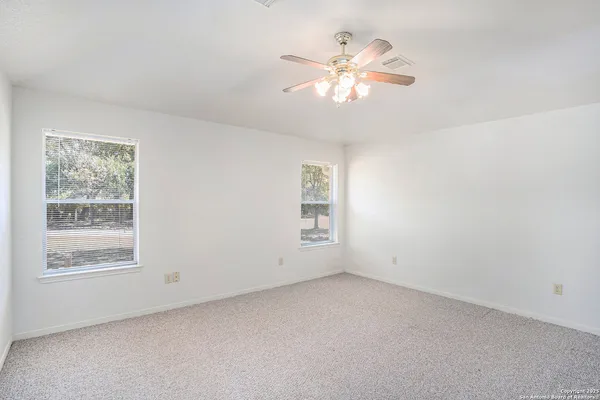 an empty room with a window