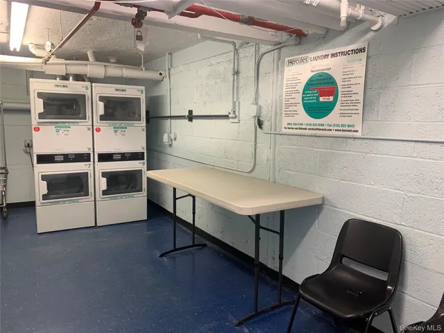 a view of a room with shelves