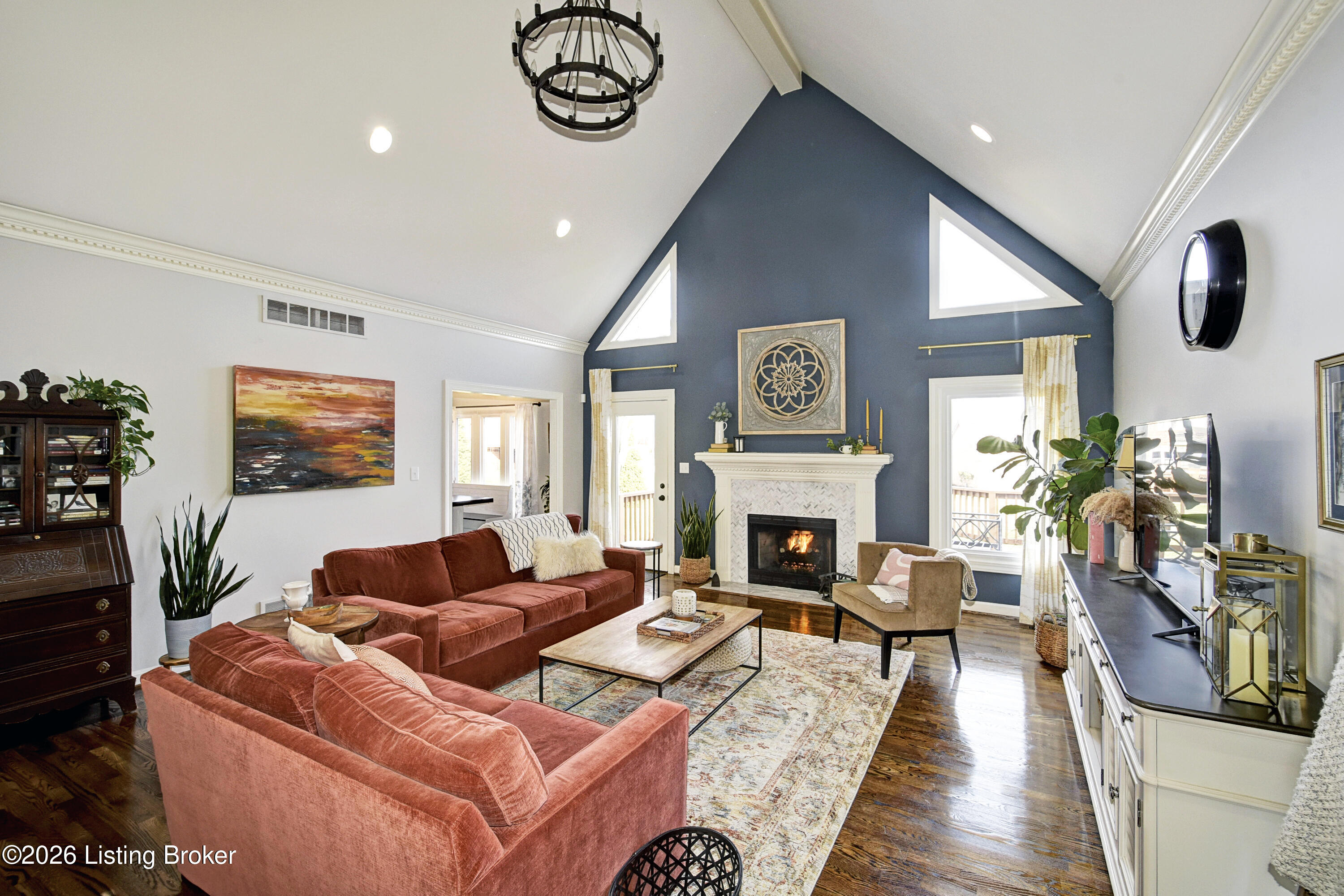 10207 Stone School Road Prospect, KY 40059 - Photo 18 of 67 Vaulted Ceiling Great Room with Fireplace