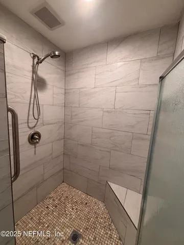 a view of a room with racks