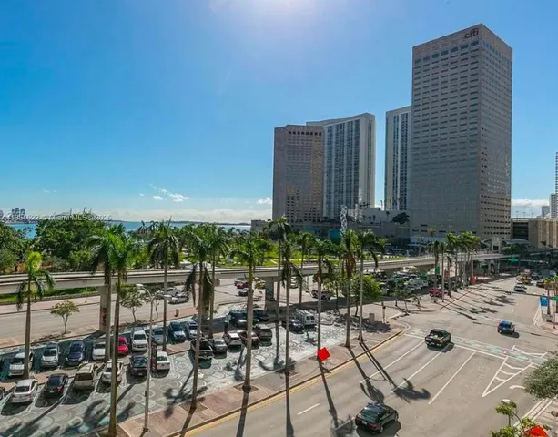 a view of a tall building