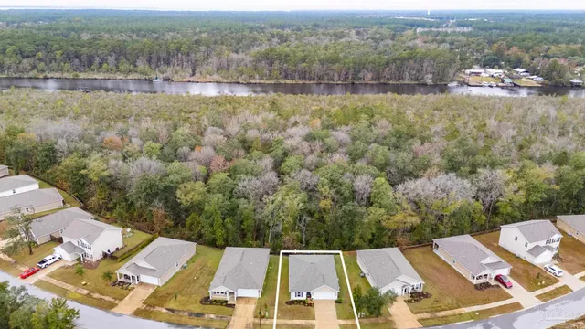 an aerial view of multiple house