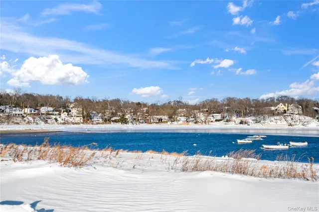 a view of a parking space and street view