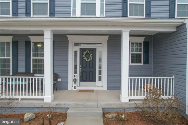 front view of a brick house