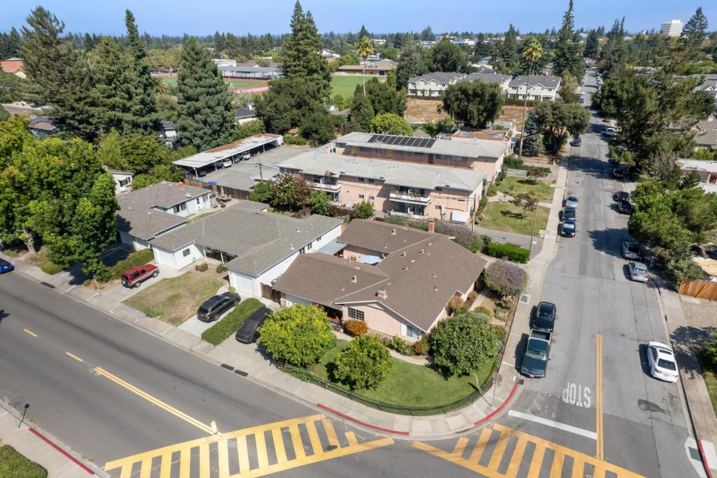 1198 Boranda Avenue Mountain View, CA 94040 - Photo 1 of 38 an aerial view of residential houses with outdoor space