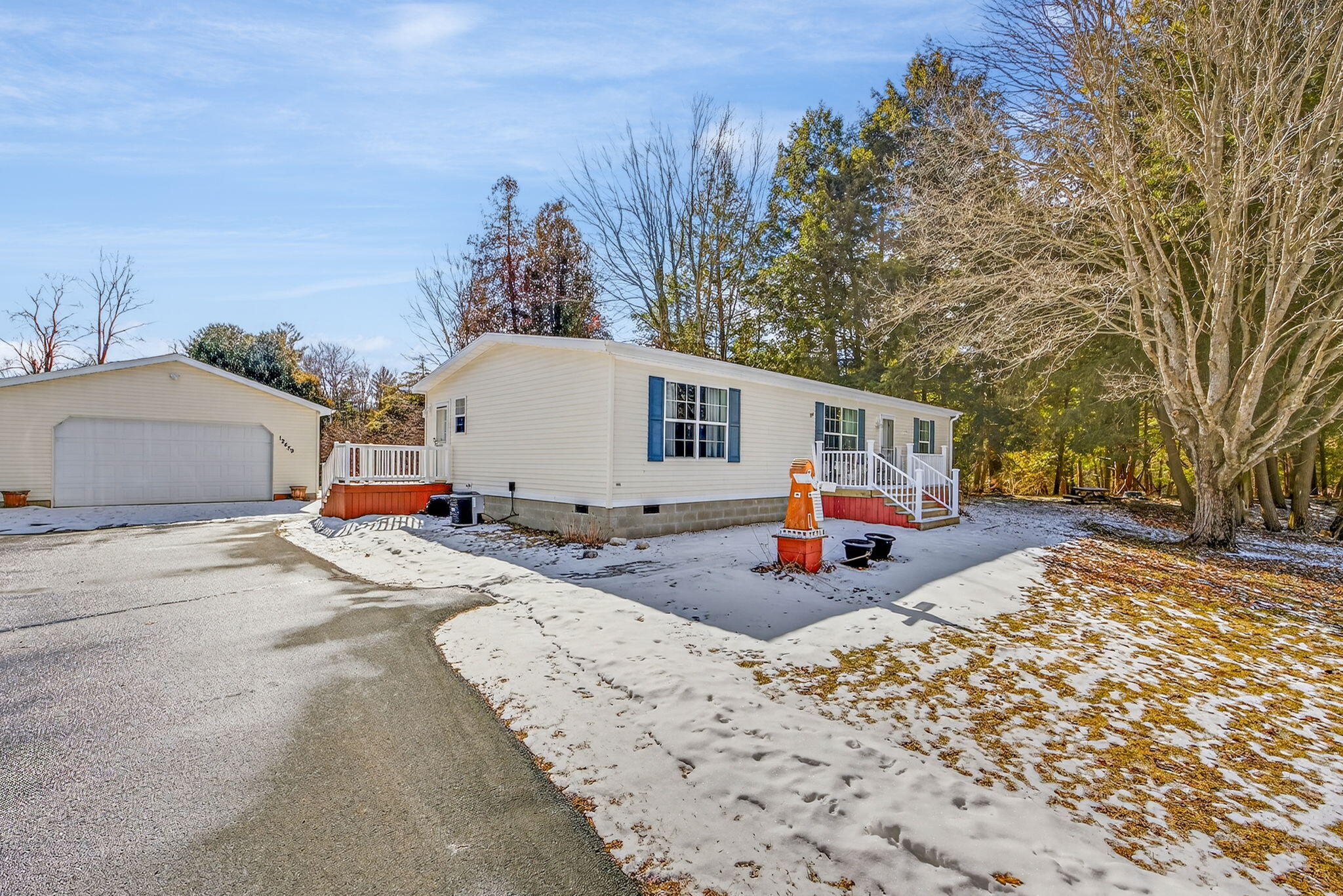 12459 Pierce Road Stanwood, MI 49346 - Photo 1 of 47 Front House & Driveway