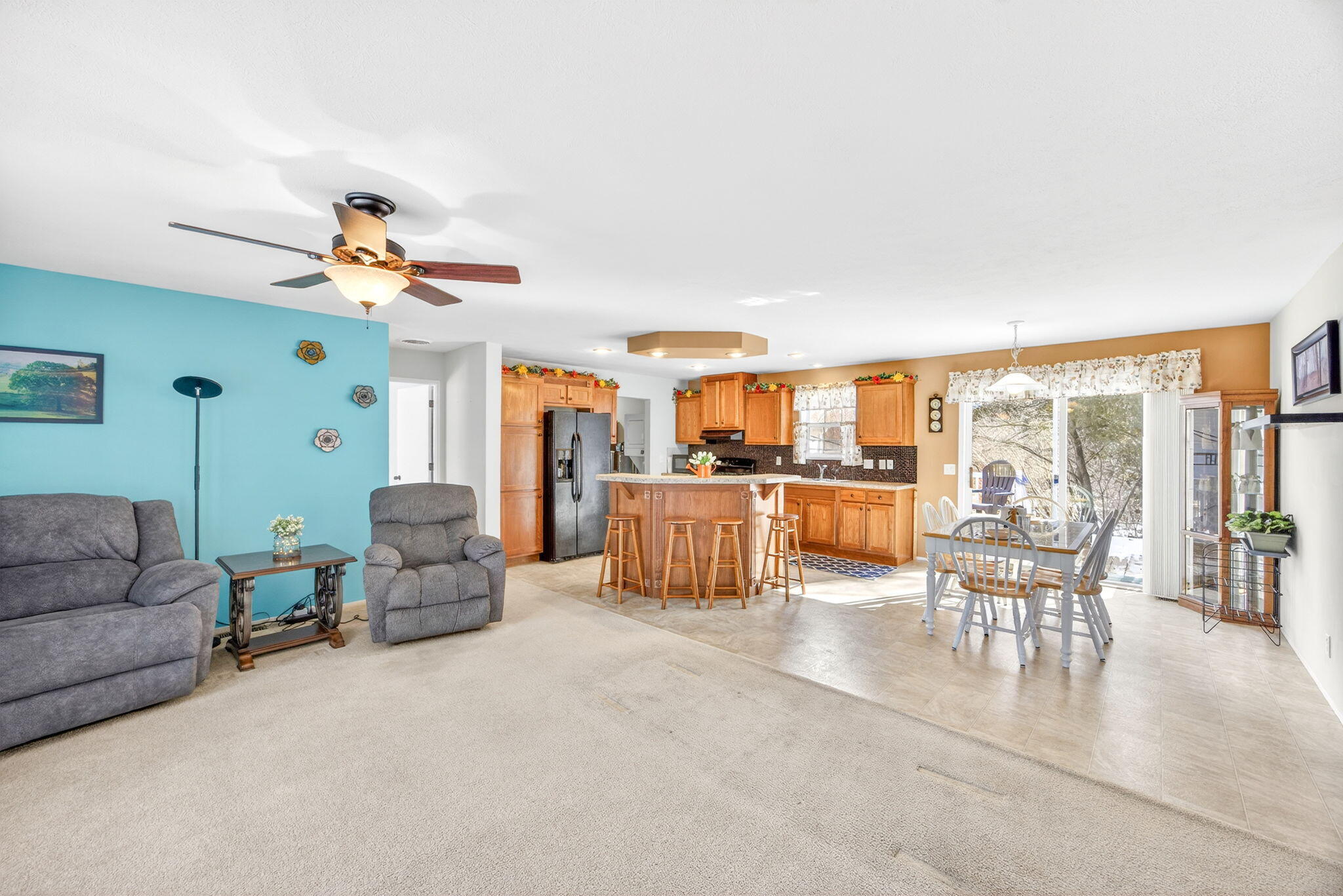 12459 Pierce Road Stanwood, MI 49346 - Photo 18 of 47 living room & eat-in kitchen