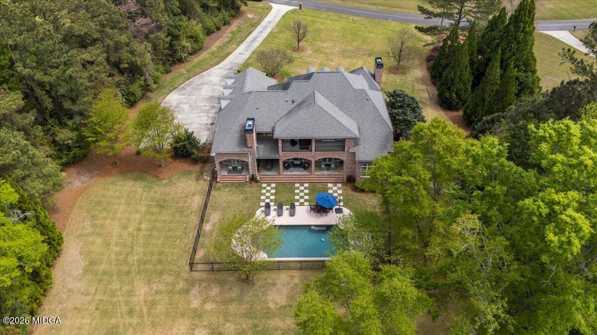 106 Lagrange Place Macon, GA 31210 - Photo 69 of 76 an aerial view of a house with a yard swimming pool and outdoor seating