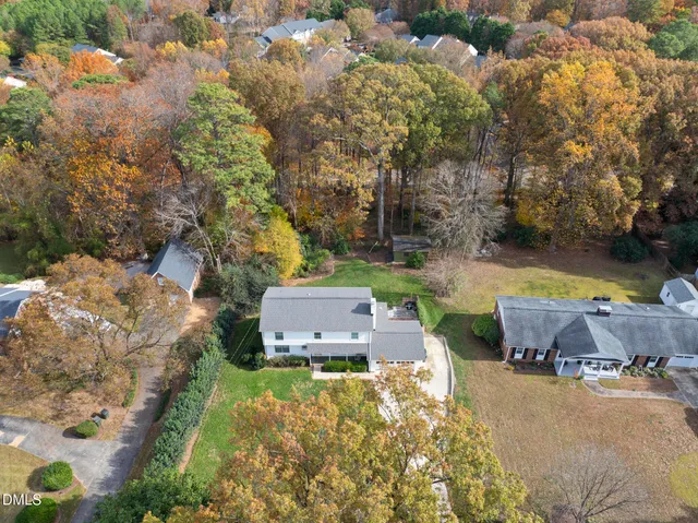 an aerial view of multiple house