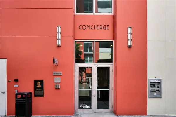 a view of a door of the house