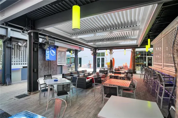 a outdoor space with patio lots of furniture