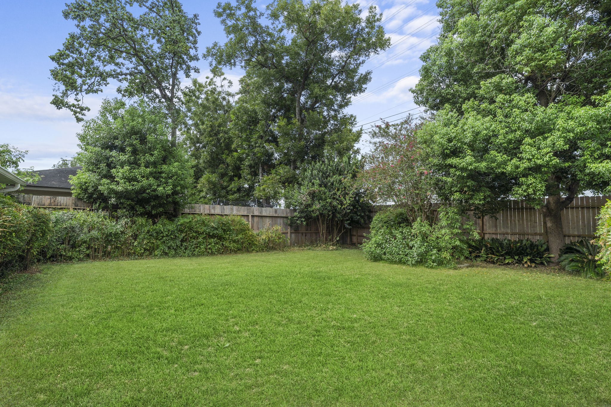 6102 Redding Road Houston, TX 77036 - Photo 36 of 40 Beautiful backyard with mature trees and plenty of green space.