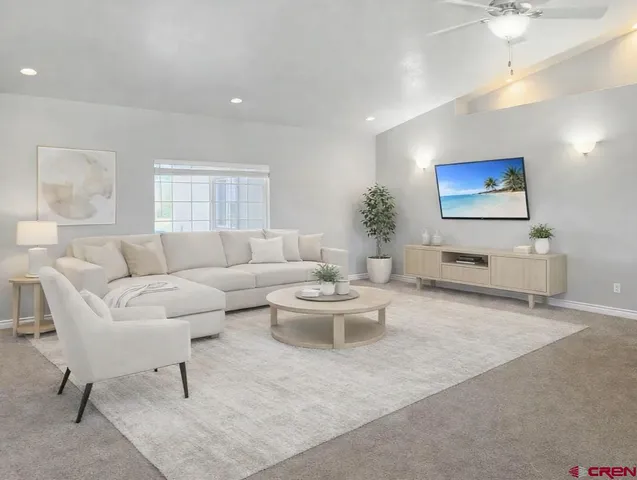 a bedroom with furniture and a table