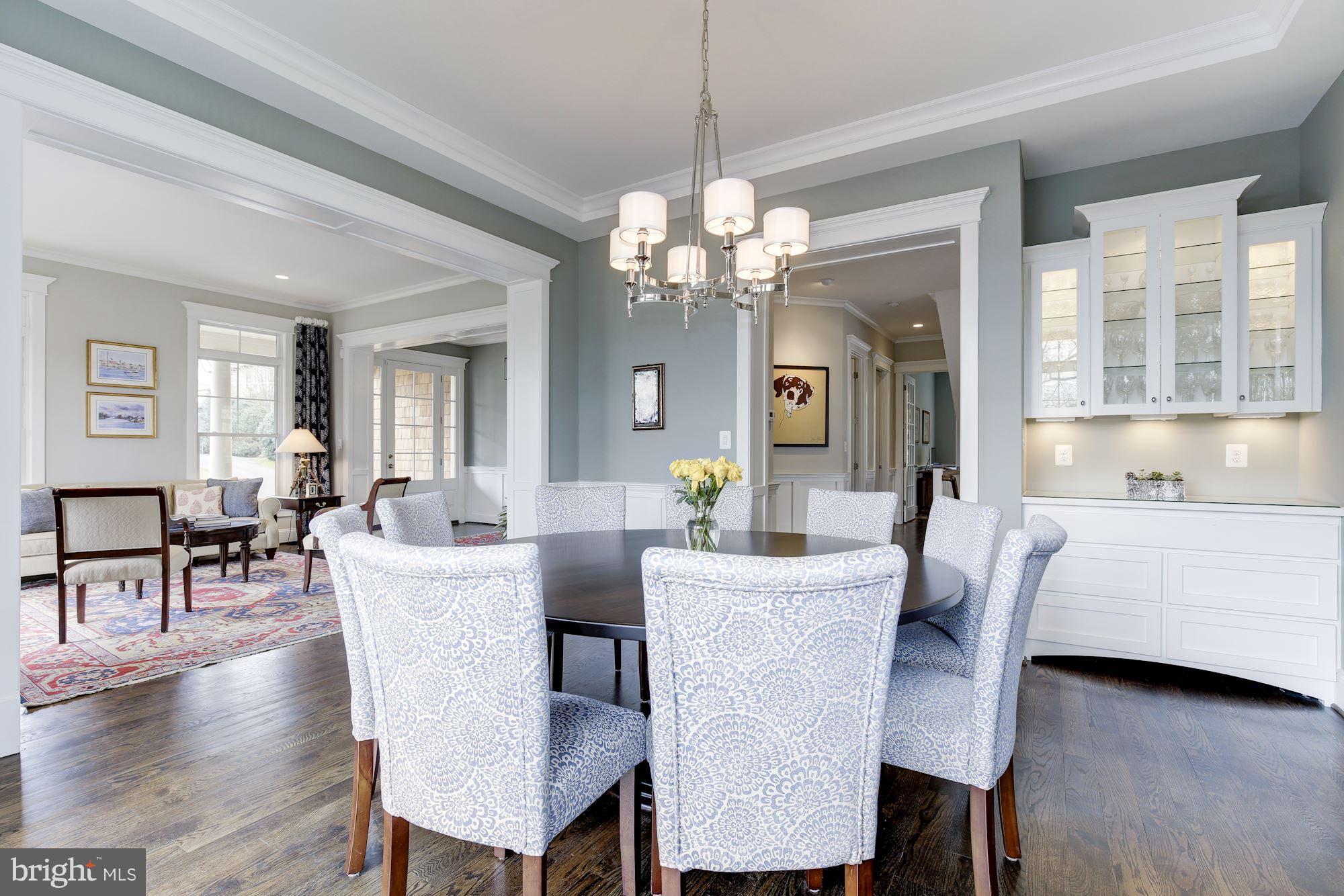 7200 Matthew Mills Road McLean, VA 22101 - Photo 6 of 30 Dining room with custom built in china cabinet