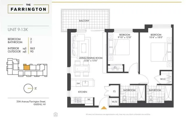 $1,058,000 | 33-66 Farrington Street, Unit 10K | Flushing