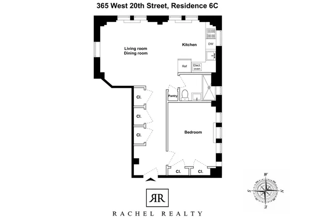 $938,000 | 365 West 20th Street, Unit 6C | Chelsea