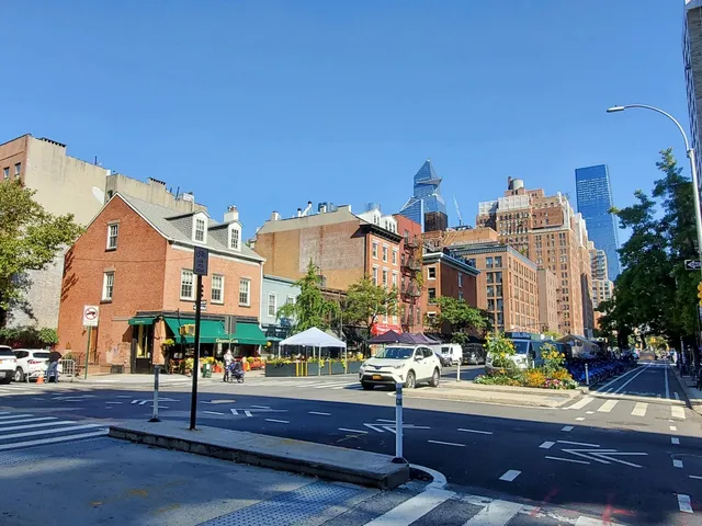 a view of city with tall buildings