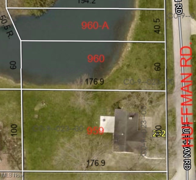 232 Hoffman Road Loudonville, OH 44842 - Photo 27 of 28 Aerial map of property and surrounding area with property boundaries highlighted