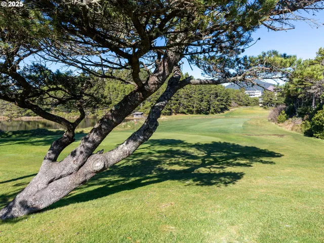a view of an outdoor space and mountain view