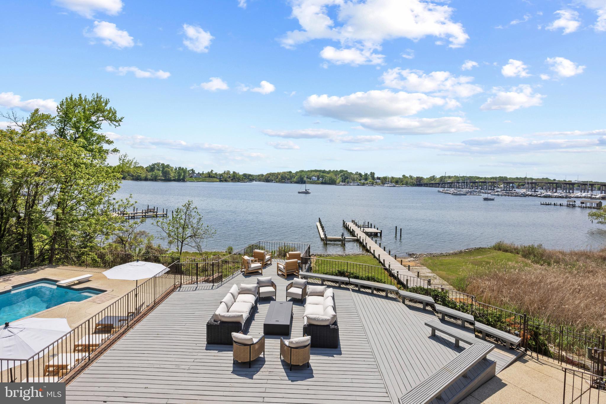 31 Shadow Point Court Edgewater, MD 21037 - Photo 22 of 44 Views overlooking pool, deck and waterfront