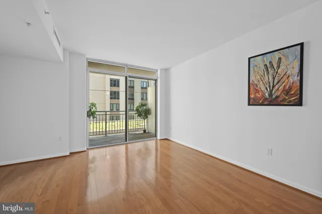 a view of livingroom with wooden floor
