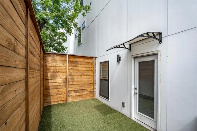 a view of front door and bedroom